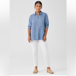 Eileen Fisher Washable Stretch Crepe Pant Slim Fit Ankle Length. Size XL.